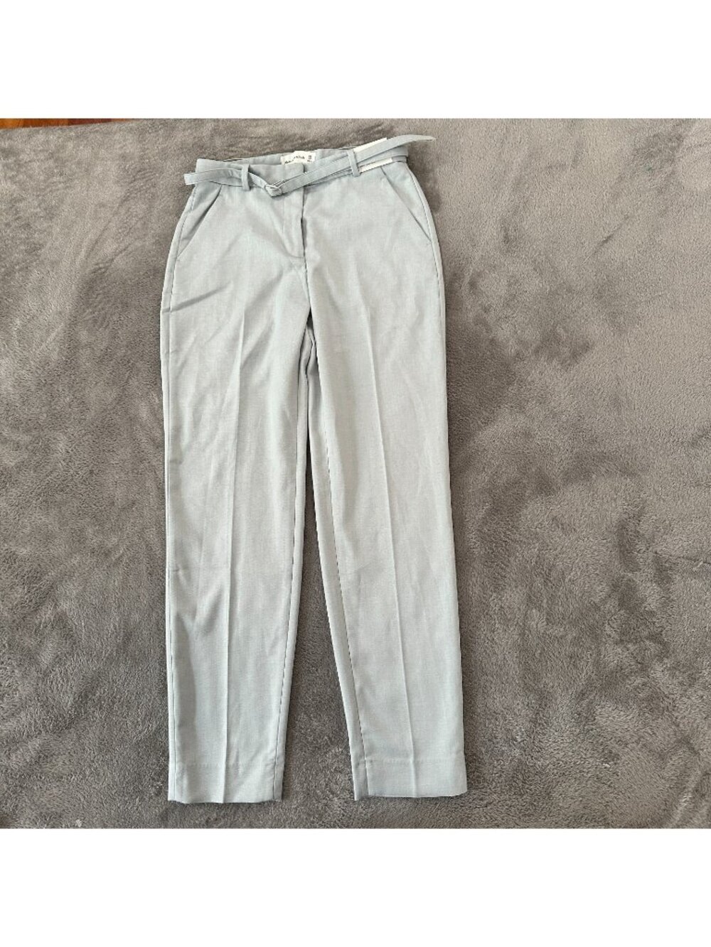 NWT Abercrombie & Fitch Light Blue High Rise Slim Trousers 26 Long 2 Tall
